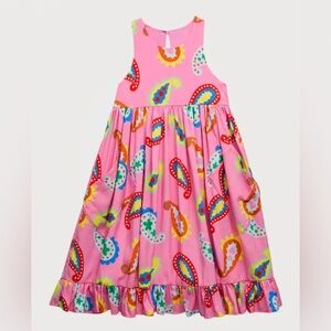 Stella McCartney girls pink paisley dress NWT